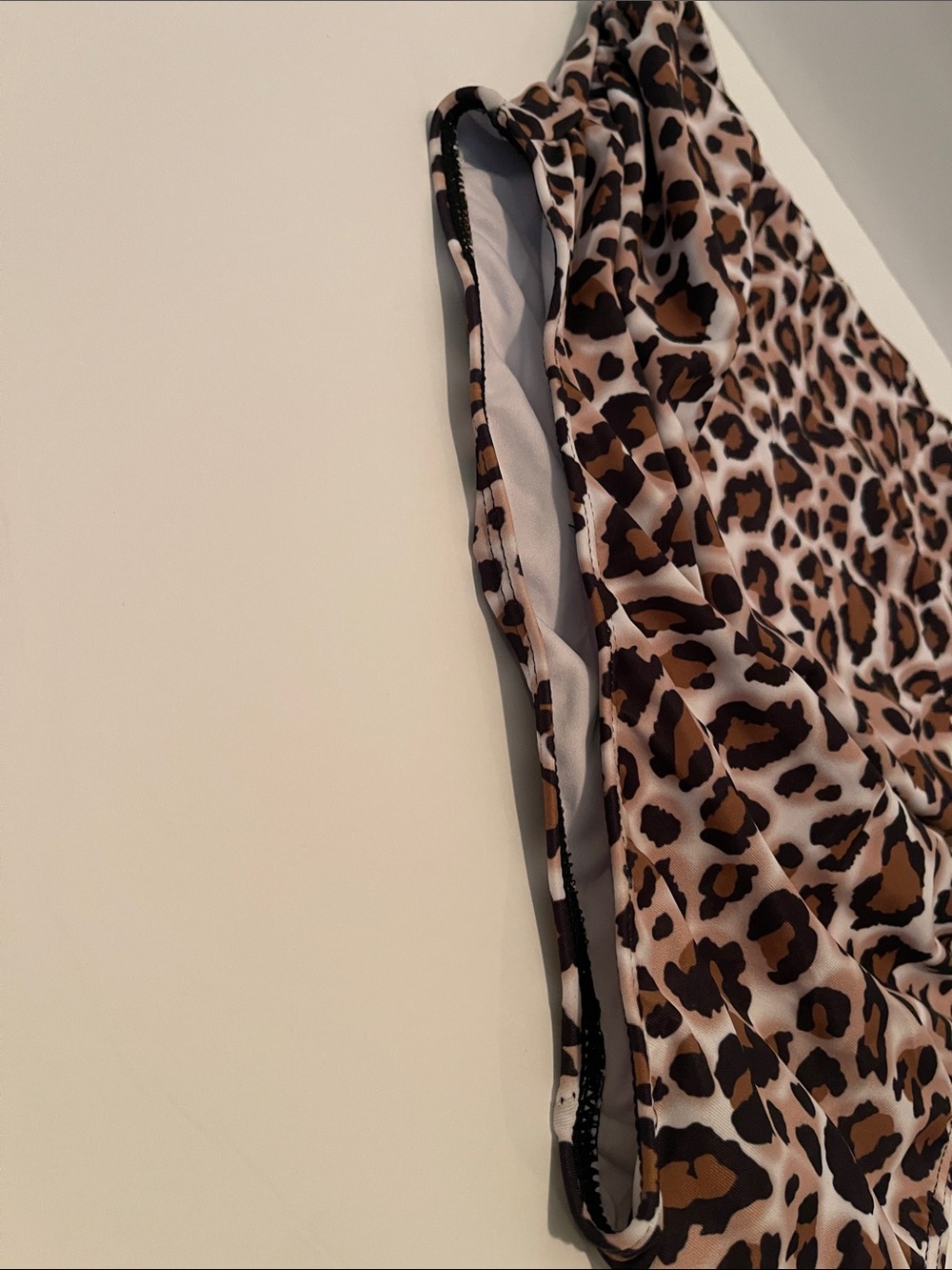 NEW without tags! High-Rise Leopard Print Bikini Bottoms - Brown & Black - Picture 3 of 7